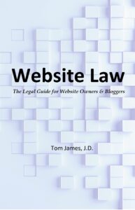 Cover of Website Law, a book by Tom James